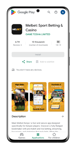  MelBet-ийн Android аппликейшний - Google Play