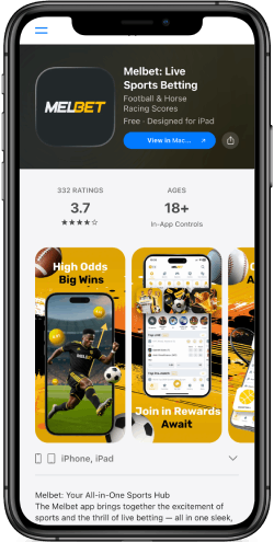 MelBet-ийн iOS аппликейшний  - Apple Store
