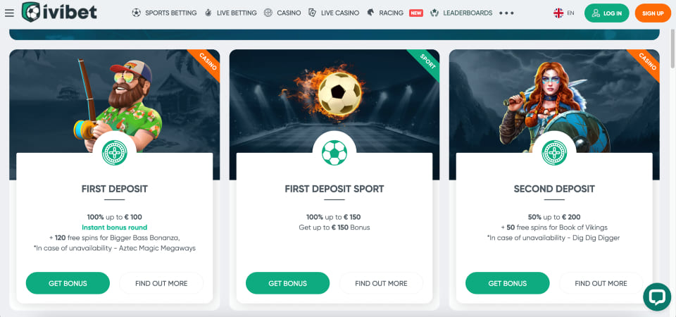 Ivibet сурталчилгааны хуудасны дэлгэцийн агшин