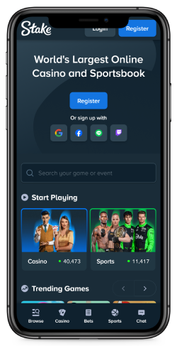 Stake-ийн iOS аппликейшний дэлгэцийн агшин